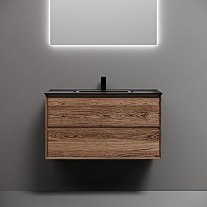 Тумба с раковиной Sancos Marmi 2.0 90 MR2.090ECH дуб чарльстон для ванной в интернет-магазине Sanbest