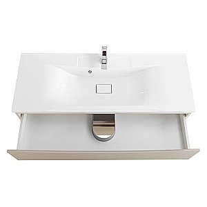 Тумба с раковиной Belbagno MARINO 120 подвесная Crema Opaco для ванной в интернет-магазине Sanbest