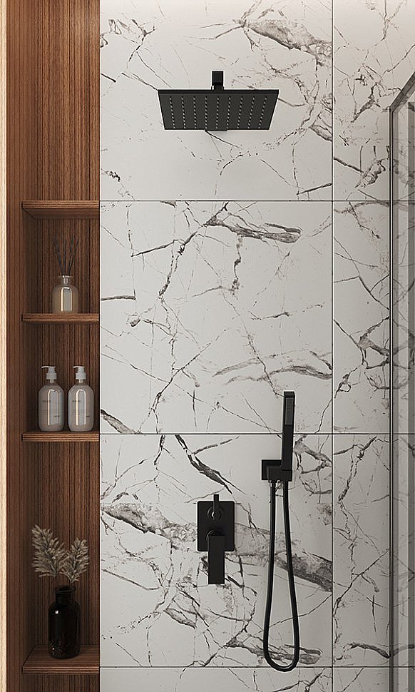 Душевая система PAINI Grazia 21PZSET26911SH черная матовая купить в интернет-магазине сантехники Sanbest