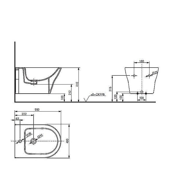 Биде подвесное TOTO MH BIDET BW10045G1#XW купить в интернет-магазине Sanbest