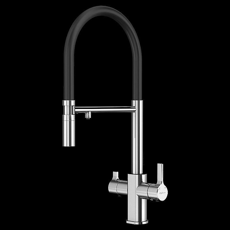 Смеситель для кухни Elghansa 56F5511 хром/черный купить в интернет-магазине сантехники Sanbest