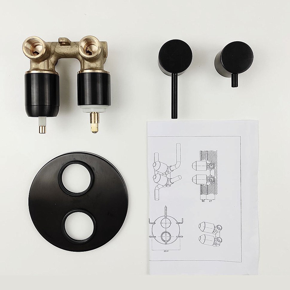 Душевая система PAINI Cox 78PZSET26911SH черная матовая купить в интернет-магазине сантехники Sanbest