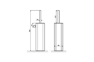 Напольный ершик Excellent Riko 1617 BL купить в интернет-магазине сантехники Sanbest