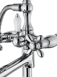 Смеситель для ванны напольного монтажа WONZON & WOGHAND RETRO, Хром (WW-88649020-CR) купить в интернет-магазине сантехники Sanbest