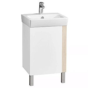 Тумба с раковиной Акватон Кантри 50 белая/дуб верона для ванной в интернет-магазине Sanbest