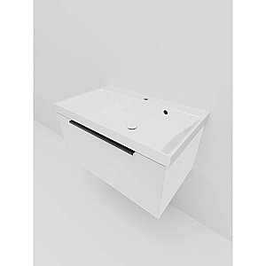 Тумба с раковиной La Fenice Simpla 80 FNC-01-SIM-B-80 белая матовая для ванной в интернет-магазине Sanbest