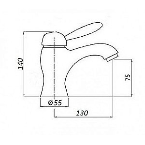 Смеситель на раковину Magliezza Grosso Bianco 50125 бронза купить в интернет-магазине сантехники Sanbest