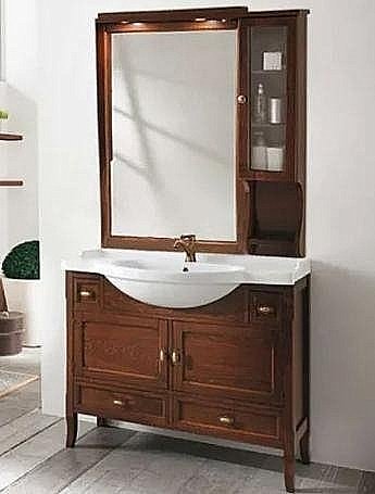 Зеркало со шкафом Eban Arianna орех правое в ванную от интернет-магазине сантехники Sanbest