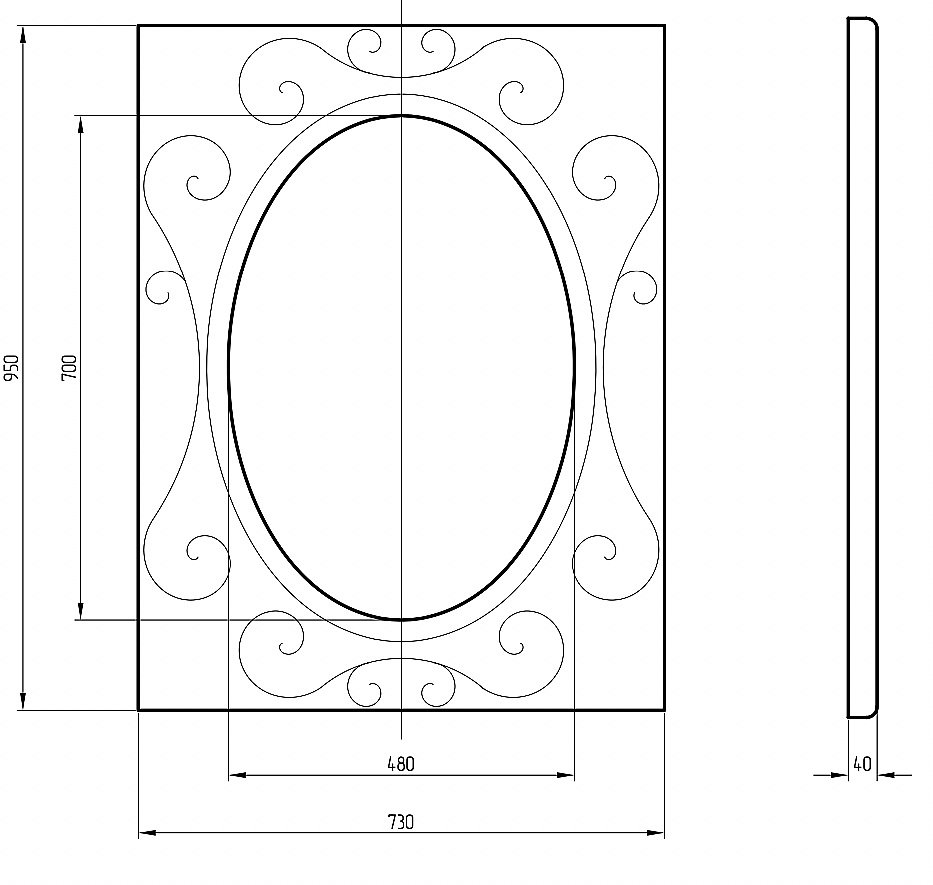 Зеркало Migliore Complementi ML.COM-70.721.DO золото в ванную от интернет-магазине сантехники Sanbest