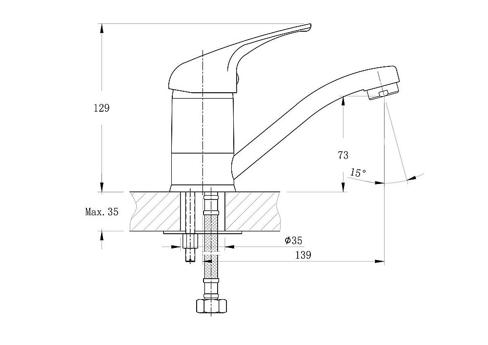 Смеситель для кухни Rush Corsica CO4240-26 купить в интернет-магазине сантехники Sanbest