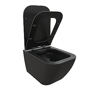 Унитаз подвесной CeruttiSpa MIMI Aria MB 8920 безободковый, с крышкой микролифт, черный матовый купить в интернет-магазине Sanbest