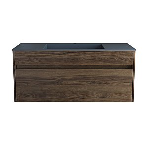 Тумба с раковиной Vincea Chiara 100 VMC-2C100CO/VCB-13100G тёмный дуб/раковина серая для ванной в интернет-магазине Sanbest