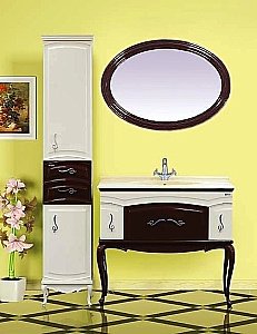 Тумба с раковиной напольная Misty Флоренция 100 бежево-коричневый для ванной в интернет-магазине Sanbest