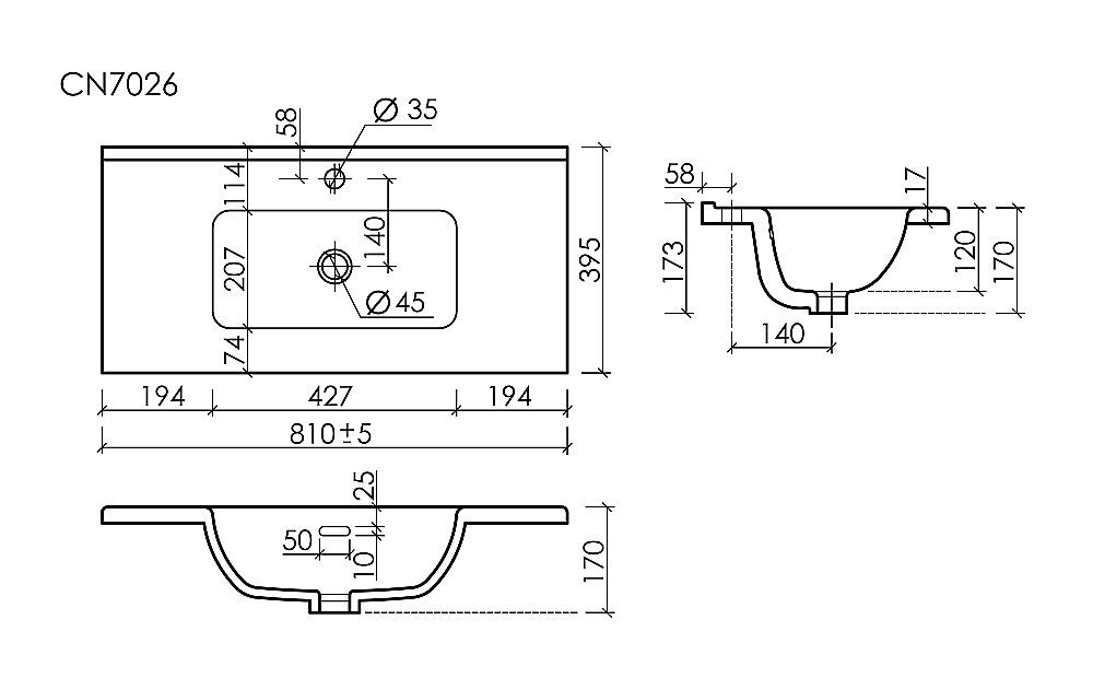 Раковина Ceramica Nova Compact CN7026 белая купить в интернет-магазине Sanbest
