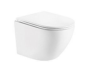 Унитаз подвесной Gid Tr2122 белый, с крышкой микролифт, безободковый купить в интернет-магазине Sanbest