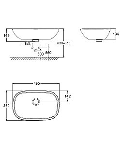 Раковина накладная Grohe Eurostyle 39216000 альпин-белая купить в интернет-магазине Sanbest