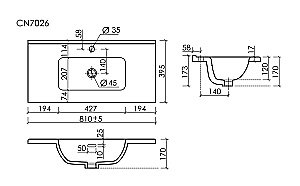 Раковина Ceramica Nova Compact CN7026 белая купить в интернет-магазине Sanbest
