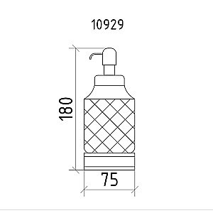 Диспенсер Boheme Royal Cristal 10929-CR хром/Swarovski купить в интернет-магазине сантехники Sanbest