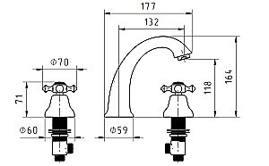Смеситель для раковины Migliore Prestige 31613 золото купить в интернет-магазине сантехники Sanbest