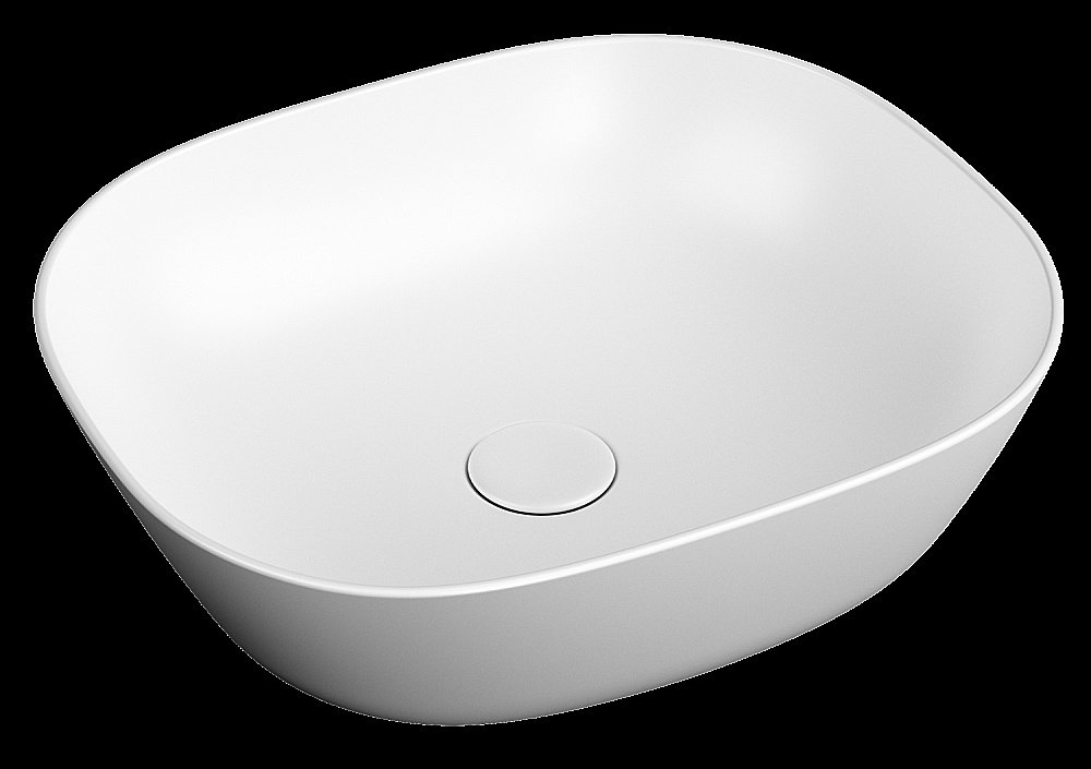 Раковина накладная Vitra Plural 45 7810B401-0016 белая матовая купить в интернет-магазине Sanbest