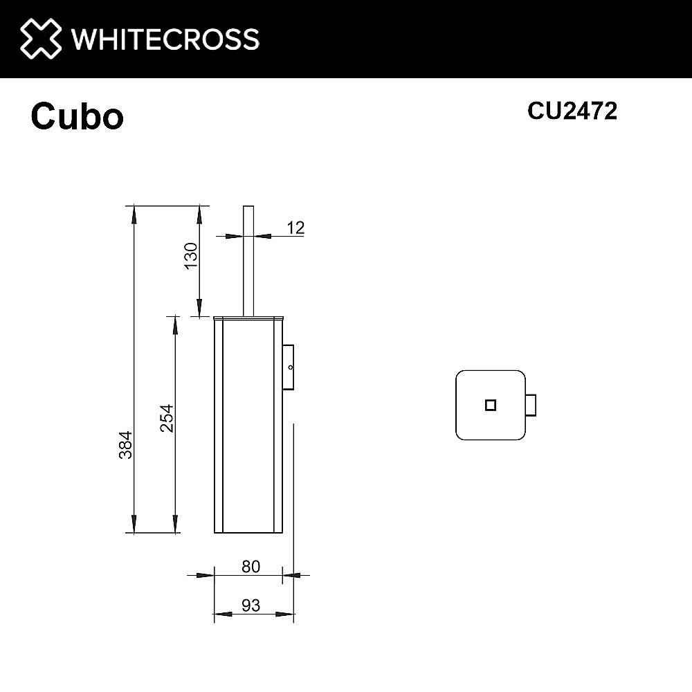 Ершик для унитаза WhiteCross Cubo CU2472CR хром купить в интернет-магазине сантехники Sanbest