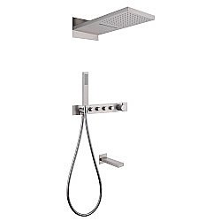 Душевая система Abber Rund AF8753SP сатин купить в интернет-магазине сантехники Sanbest