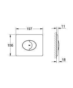 Кнопка для инсталляции GROHE Skate Air 38506 000 купить в интернет-магазине сантехники Sanbest