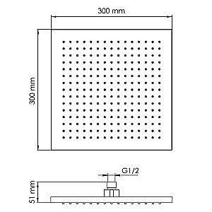 Верхний душ WasserKraft A359 никель купить в интернет-магазине сантехники Sanbest