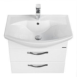 Тумба с раковиной Акватон Ария 50 М белая глянцевая для ванной в интернет-магазине Sanbest