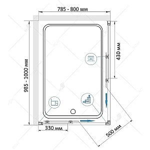 Душевой уголок RGW Classic CL-44 80x100 купить в интернет-магазине Sanbest