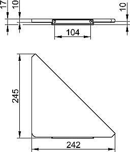 Полка KEUCO EDITION 400 11557170000 25 алюминий купить в интернет-магазине сантехники Sanbest