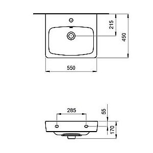 Раковина мебельная Santek Нео 55 1.WH30.2.185 белая купить в интернет-магазине Sanbest