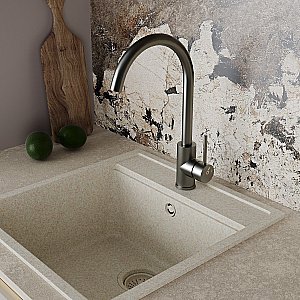 Смеситель для кухни Oliveeka KS OL-963002-BGM оружейная сталь матовая купить в интернет-магазине сантехники Sanbest