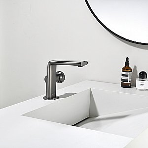 Смеситель для раковины Black&white Gravity GF-7207-GM оружейная сталь матовая купить в интернет-магазине сантехники Sanbest