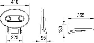 Сиденье для душа Ravak OVO-P II B8F0000056 купить в интернет-магазине сантехники Sanbest