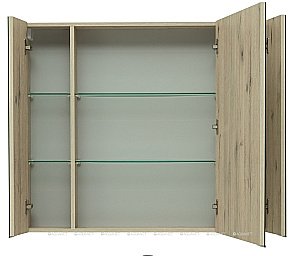 Зеркальный шкаф Aquanet Алвита New 277545 100 Дуб веллингтон купить в интернет-магазине сантехники Sanbest