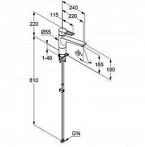 Смеситель для кухни Kludi Mix Bajonett 329340562 хром купить в интернет-магазине сантехники Sanbest