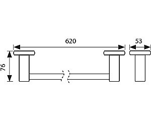 Полотенцедержатель Kaiser KH-1707 хром купить в интернет-магазине сантехники Sanbest