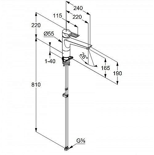 Смеситель для кухни Kludi Mix Bajonett 329340562 хром купить в интернет-магазине сантехники Sanbest
