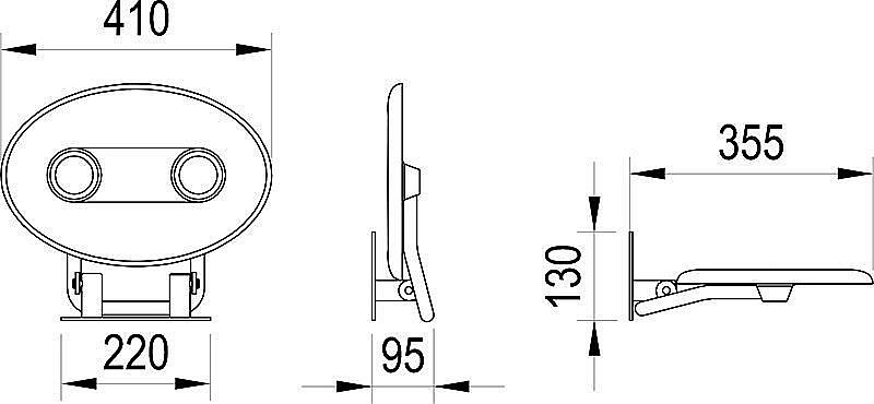 Сиденье для душа Ravak OVO-P II B8F0000056 купить в интернет-магазине сантехники Sanbest