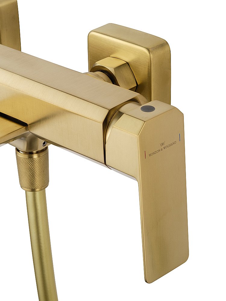 Смеситель для ванны с душем WONZON & WOGHAND DIAMOND, Брашированное золото (WW-88639011- BG) купить в интернет-магазине сантехники Sanbest
