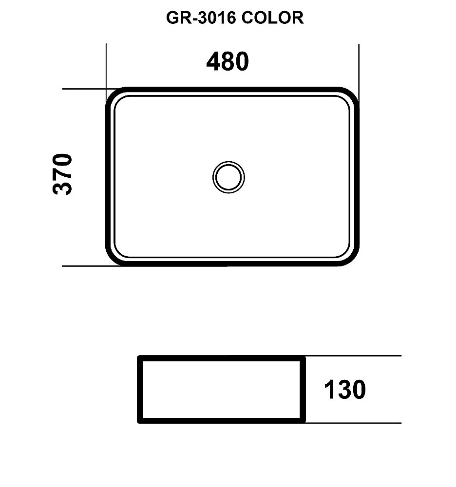 Раковина Grossman 48 GR-3016BM черная матовая купить в интернет-магазине Sanbest