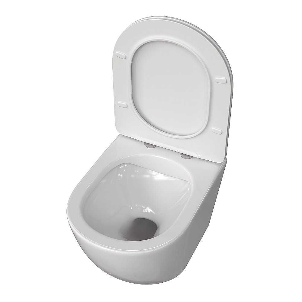 Унитаз подвесной Taliente Amato AM25010 безободковый, с крышкой микролифт, белый купить в интернет-магазине Sanbest