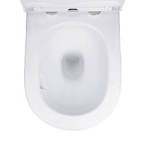 Унитаз подвесной Azario SONGO AZ-5180T-WHT белый, безободковый, с крышкой микролифт, слив торнадо купить в интернет-магазине Sanbest