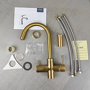 Смеситель для кухни PAINI Cox 78PJ6433VL2KM золото матовое купить в интернет-магазине сантехники Sanbest