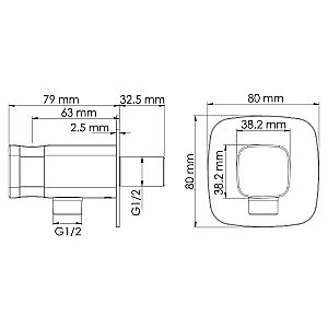 Подключение для шланга WasserKraft A326 хром купить в интернет-магазине сантехники Sanbest