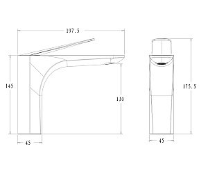 Смеситель для раковины Bronze de Luxe Icon 2040CB черный матовый купить в интернет-магазине сантехники Sanbest