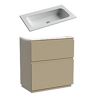 Тумба с раковиной Sancos FOLK Floor FL80FCP/CN7012wx 80 Капучино для ванной в интернет-магазине Sanbest