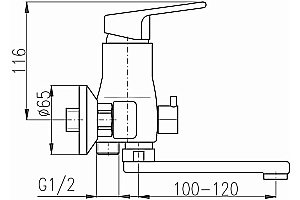 Смеситель для ванны RAV-Slezak VICTORIA VI251.5 хром купить в интернет-магазине сантехники Sanbest