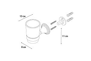 Стакан FIXSEN LUKSOR FX-71606B купить в интернет-магазине сантехники Sanbest